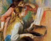 皮埃尔 奥古斯特 雷诺阿 : Girls at the Piano
